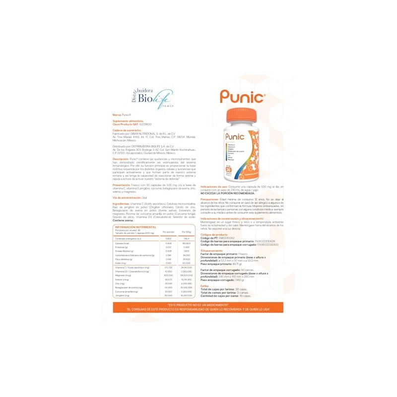 GranaGard, Punic Vitaminas C D3 Zinc, Duo Pack Omega 5