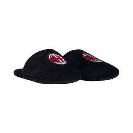 A.C. Milan - Pantofole da Uomo, Ciabatte per Casa, Prodotto Ufficiale Milan, Colore Nero, Taglia 38-39