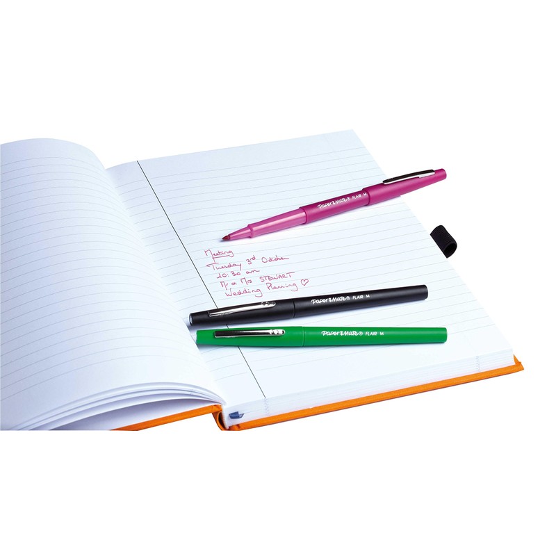 Paper Mate Flair Felt Tip Pen, Medium Point, Blue, 1