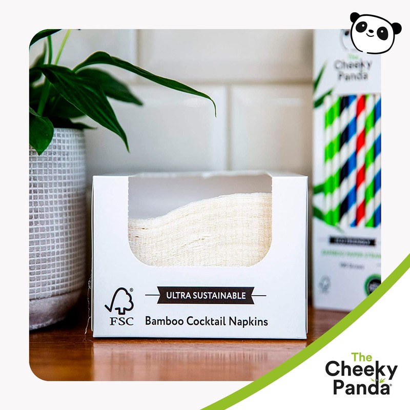 The Cheeky Panda Plastic Free Cocktail Napkins 4 Compartments 0.03