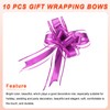 uxcell 10pcs 6 Inch Large Pull Bow Gift Wrapping Organza