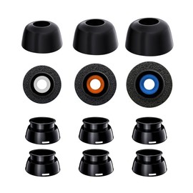 AirPods Pro Memory Foam Eartips, Highly Secure Fit Earmuffs, Active Noise Cancelling Function High Quality Replacemnt Accessories (3 pairs/6 pieces) - Size: S-White