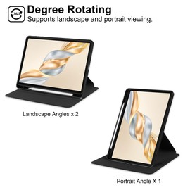 YRH for Honor Pad X9a Case 11.5 inch 2025, 360 Degree Rotating Stand Protective Cover Case for Honor Pad X9a tablet 11.5'' (Black)