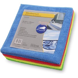 normani 8/16 Microfibre Cloths 40 x 40 cm Premium Quality for Household, Car! Cleaning Cloths, Lint-Free, Streak-Free, Soft Blue/Red/Yellow/Green, One Size