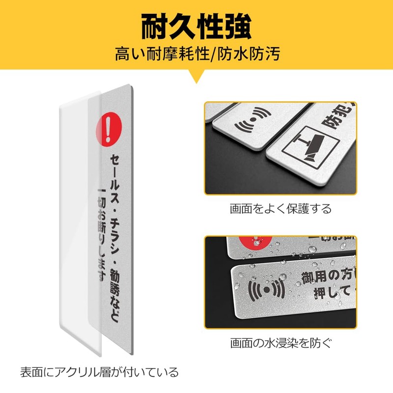 MENGLIN "No Sales Flyer Solicitation" Sticker, Acrylic, UV Protection, Waterproof,