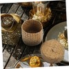 MAGICLULU Handmade Woven Straw Flower Basket for Valentines Storage Box