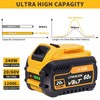 DCB609 12.0Ah Lithium-ion Replacement-Pack for Dewalt 20V/60V MAX Tools, Compatible