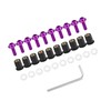 Partuto 10pcs M5 Motorcycle Windscreen Screw Fairing Windscreen Bolt Purple