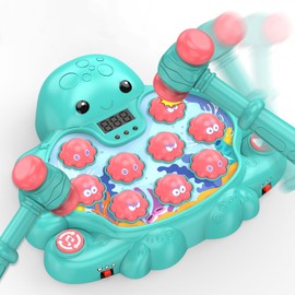 Octopus Vitality Strike Game, Educational Musical Whack-A-Mole Toy with 2 Game Modes, Digital Score Display, Ages 2+ (Multicolored)