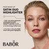 BABOR MAKE UP Satin Duo Highlighter, Two Tone Highlighter Powder,