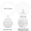 Milishow Travel Mirror with LED Lighted, 1x/10x Magnification Compact Mirror
