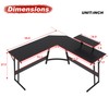 PayLessHere L Shaped Desk Corner Gaming Desk Computer Desk with