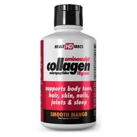 HEALTH DIRECT AminoSculpt Sugar-Free Collagen Supplement - High Potency Medical-Grade Protein for Hair, Skin, Nails & Joints, Grass-Fed, Non-GMO, Liquid Collagen - Smooth Mango - 15 Fl Oz