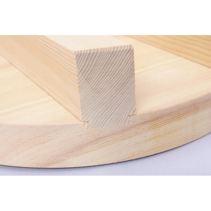 Ichihara Wood Place 落si蓋 Wood Industrial Pot Lid 24 cm Diameter