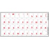 Russian Transparent with RED Lettering Stickers for PC Keyboards LAPTOPS