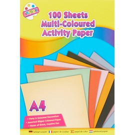 ArtBox A4 Activity Paper - Assorted Colours (Pack of 100 Sheets)