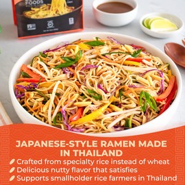 Lotus Foods Organic Millet & Brown Rice Ramen - Gluten Free Rice Ramen, Whole Grain Ramen Noodles, Low Sodium Rice Noodles, USDA Organic, Gluten Free, Vegan - 10 Oz Bags (Pack of 6)