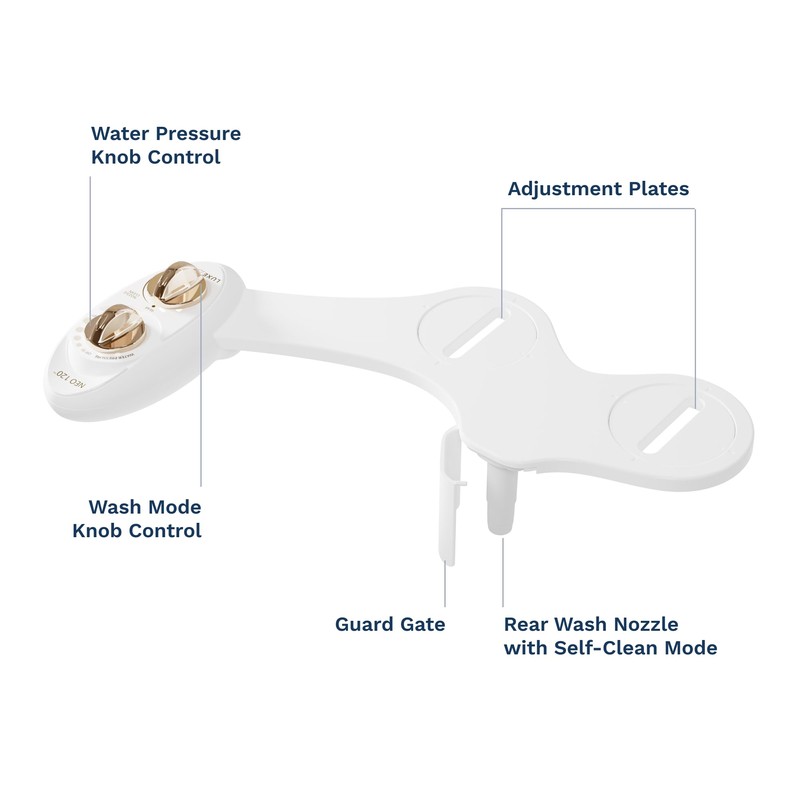 LUXE Bidet NEO 120 - Single Nozzle, Self-Cleaning, Non-Electric Bidet