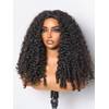 ASHINE Half Wig Human Hair Burmese Curly 180% Density Wear