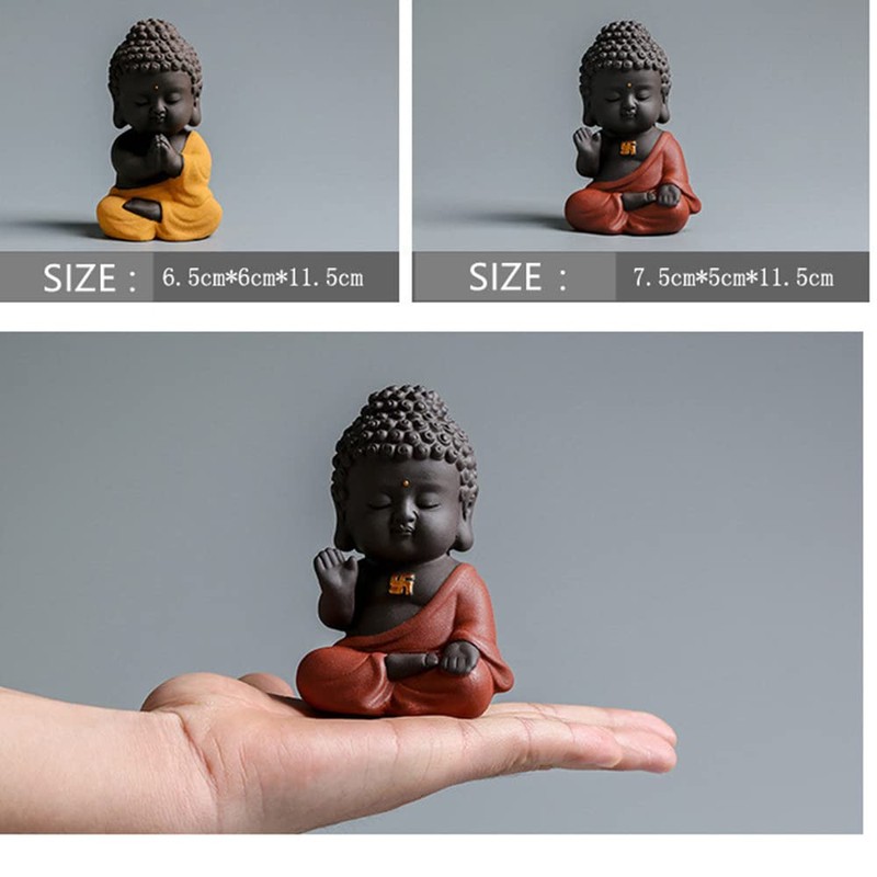 Buddha Object, Cute Buddha Statue, Pottery, Zazen, Nyorai Statue, Mini