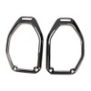2Pcs Car Carbon Fiber Texture Roof Speaker Ring Cover Trim
