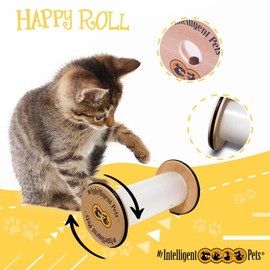 My Intelligent Dogs Happy Roll Interaktives Katzen- und Hundespielzeug aus Holz Intelligentes Spielzeug für Hunde und Katzen