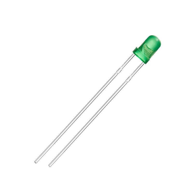 CHANZON 100 pcs 3mm Blinking Green LED Diode Lights 1.5Hz