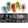 3pcs Flower Rose Flower Fruit Lemon Line Stamping Plate Nail
