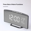 LED Digital Clock 3 Level Brightness Snooze USB Battery Powered
