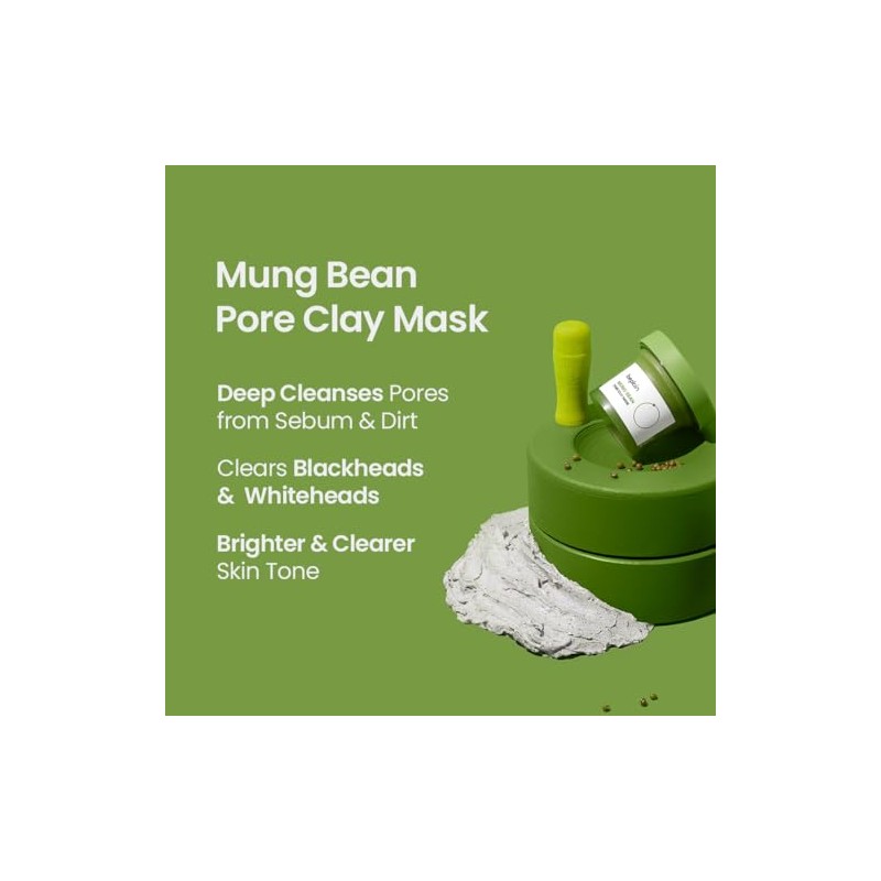 beplain Mung Bean Pore Clay mask (4.05 fl oz, 120ml)