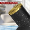 LEASYLIFE Black and Gold Bathroom Trash Can,Bathroom Garbage can with