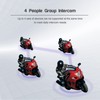 MIMIRACLE V4 Plus Motorcycle Helmet Bluetooth Intercom Headset, Up to