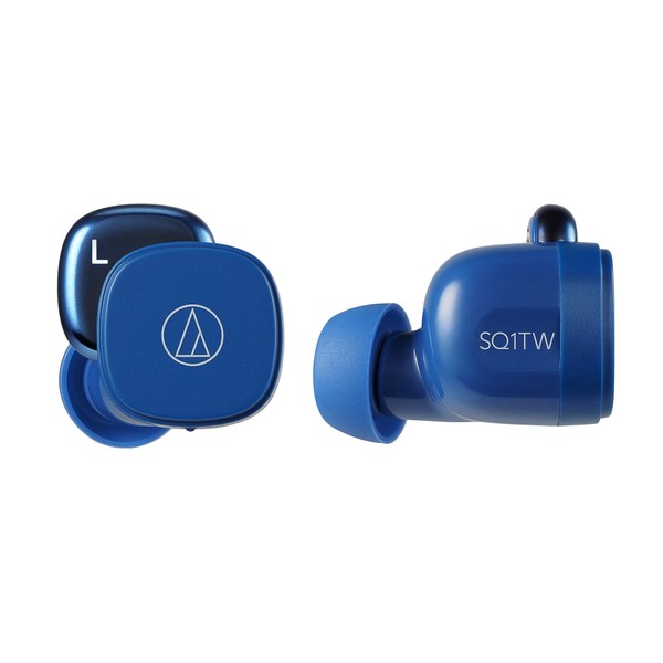Audio-Technica ATH-SQ1TW BL Wireless Earphones, Bluetooth Compatible, Fully Wireless Earphones,