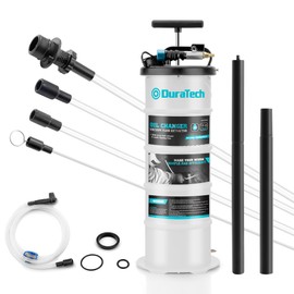 DURATECH 6.5L Oil Extractor Pump Pneumatic/Manual, Fluid Extractor with Pipe Storage Units, Oil Vacuum Pump Extractor with Comprehensive Accessories, Automotive Oil Extractor for Oil Change