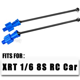 hopsupRC RC Thicker Metal Front Rear Drive Shaft Driveshaft Dogbone CVD Upgrade Parts for XRT 1/6 8S RC Car,Transmission Shaft Hops Up,Navy Blue