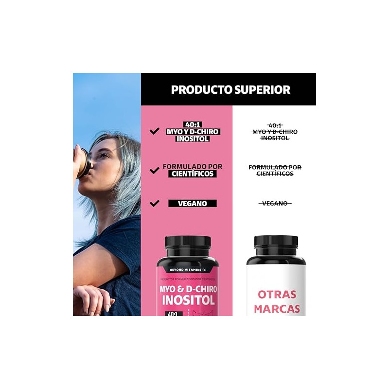 Inositol Myo Chiro Puro Días Vitaminas Mujer Suplemento Alimenticio Beyond