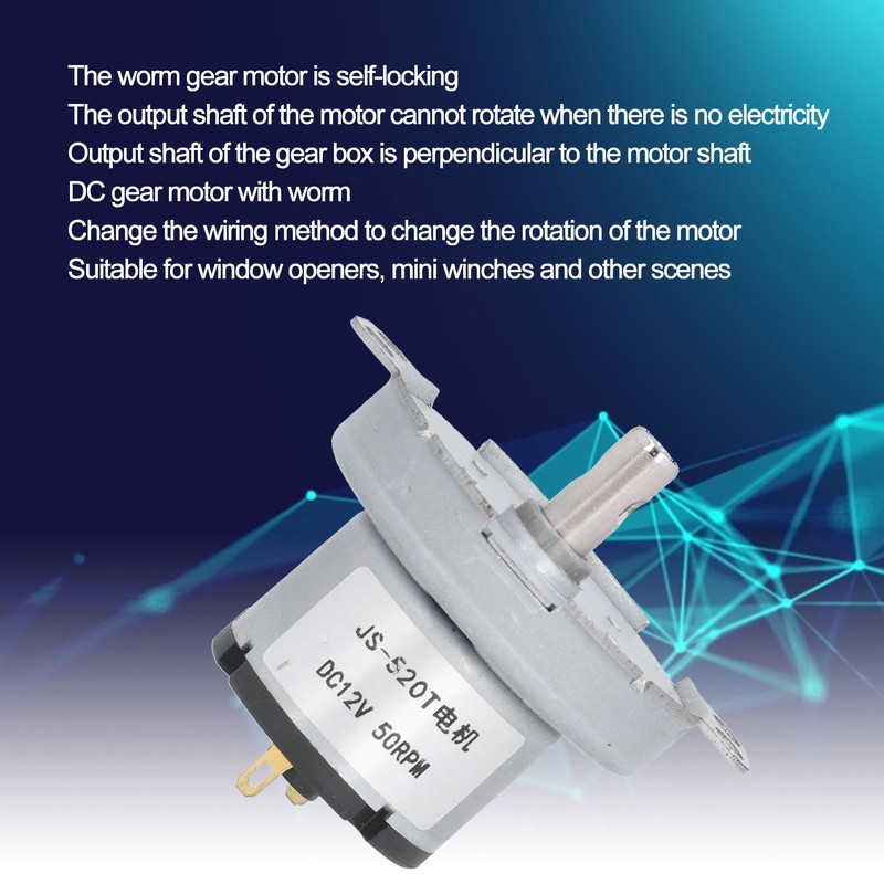 Miniature Geared Motor Copper SelfLocking Industrial Equipment for Window Opener