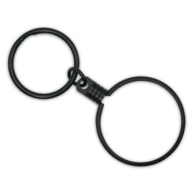 Token Shop AA Coin Holder Keychain for 34 mm x 2 mm Triplate Sobriety Chip Recovery Medallions, Alcoholics Anonymous Tokens, NA Coins, 2-Sided Display Key Ring, Sober Gifts for Men and Women (Black)