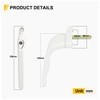 XZLUPUP 2 Pcs White UPVC Window Handles 43mm Spindle