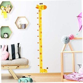 Baby Growth Chart Height Measure Wall Stickers DIY Cartoon Giraffe Wall Decals for Kids Bedrooms Living Room House Decoration, Cartoon Giraffe Height Sticks to The Wall and Sticks to The Height Ruler