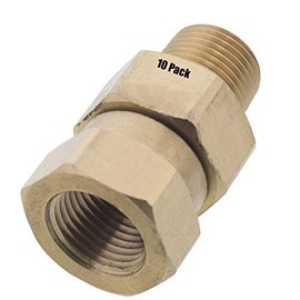 Erie Tools 10 Brass Pressure Washer Swivel Coupler 3/8in. Male to Female NPT 3200 PSI