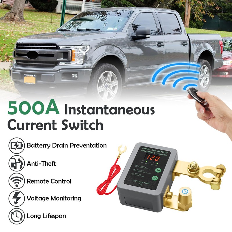 DZG Remote Battery Disconnect Switch DC 12V 240A Anti-Theft Car