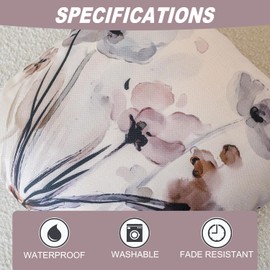 Outdoor Cushion Weatherproof Cushion Cover Abstract Ink Painting Waterproof Sofa Cushion Flowers Decorative Cushion 40 x 40 cm Cushion Covers Decorative Polyester Cushion Cover for Garden Sofa Living