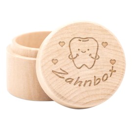 QZKJQDD Milk Tooth Box, Tooth Box Milk Teeth Boys Tooth Box Milk Teeth Girls with "Tooth Box" Cartoon Teeth Print, Gift Ideas for Tooth Boxes for Boys and Girls, for Christening and Birthday
