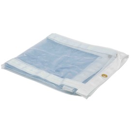 Mytee Products 8' x 10' Clear Vinyl Tarp, 22oz Vinyl, 24 MIL Thick, Fire Retardant, UV Resistant
