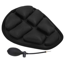 Universal 3D Bike Seat Cover, Soft Comfortable Inflatable Bike Seat Cushion, Breathable Shock Absorbing Replacement Bike Saddle Cover for Bicycles, Mountain Bike, Road Bike, Exercise Bike