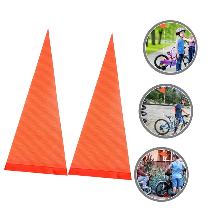 Abaodam 2Pcs Bike Safety Flags High Visibility Cycling Flags for