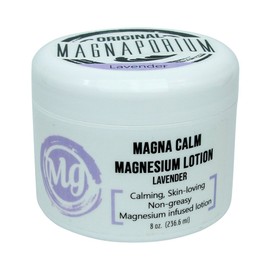 Magna Calm – Thick & Luxurious Magnesium Body Lotion | 8 Fl Oz | Handcrafted with Pure Zechstein Magnesium & Organic Oils | Lavender | Deep Relaxation & Muscle Relief