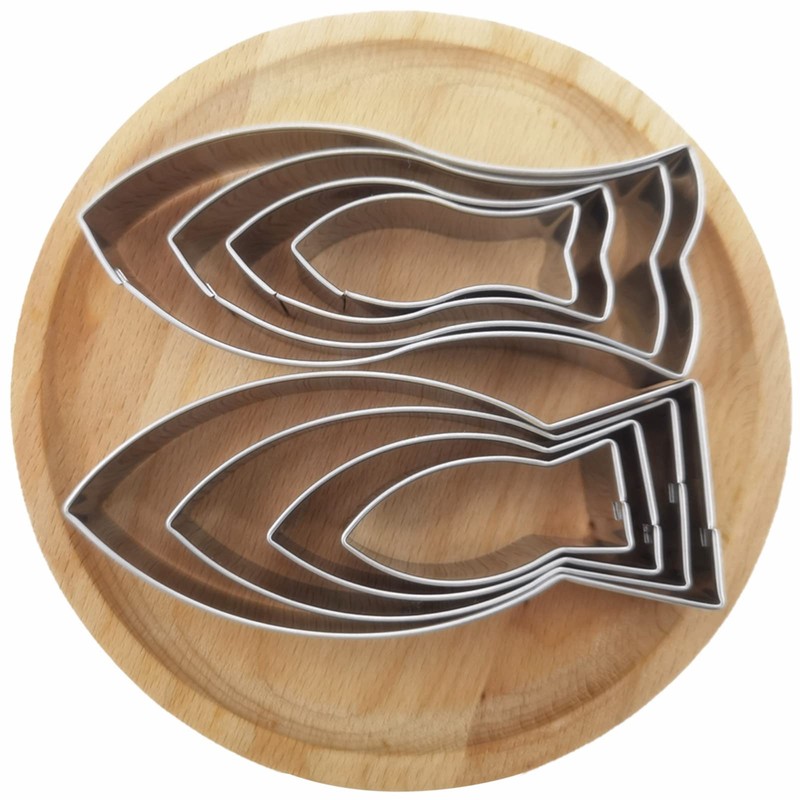Fish Shaped Cookie Cutter Set of 8 pcs, Stainless Steel