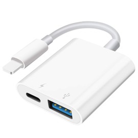 SUNTRSI SUNTRSI USB Camera Adapter, Portable USB 3.0 Female OTG Adapter for iPhone, iPad to USB Adapter with Charging Port, No Application, Plug and Play